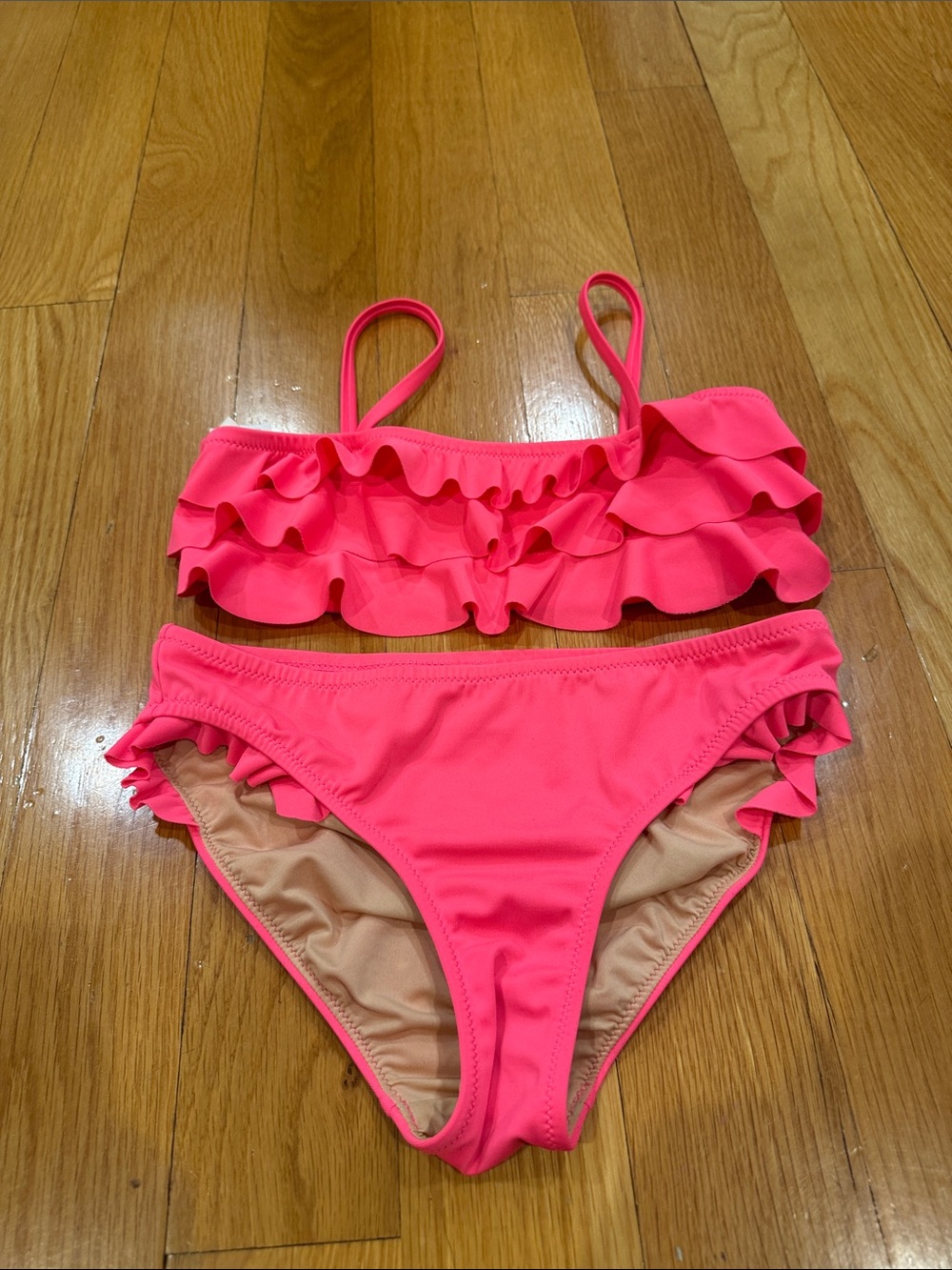 Crewcuts girls pink bikini size 10 .